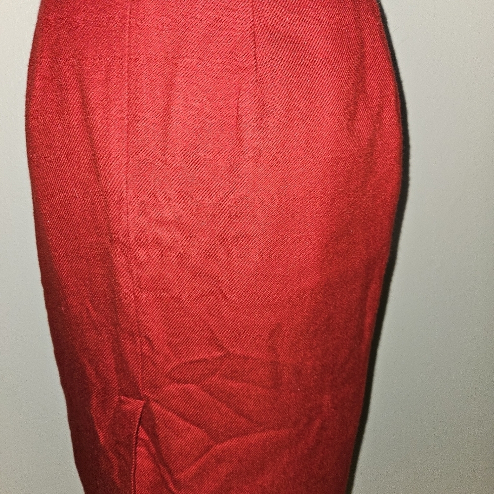 Tailor B Moss Womans Red Pencil Skirt Size 4 - Picture 6 of 11